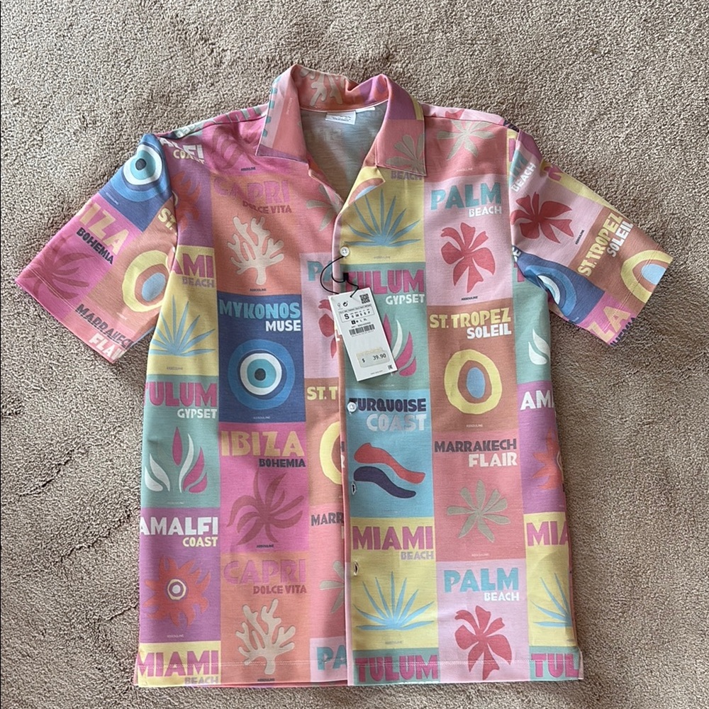 Zara Multicolor Graphic Shirt
